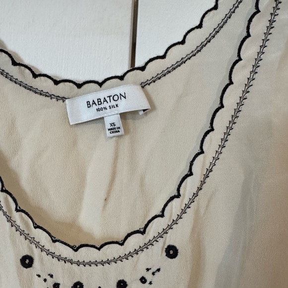 Babaton Silk Top with Black Detailing - Picture 1 of 3